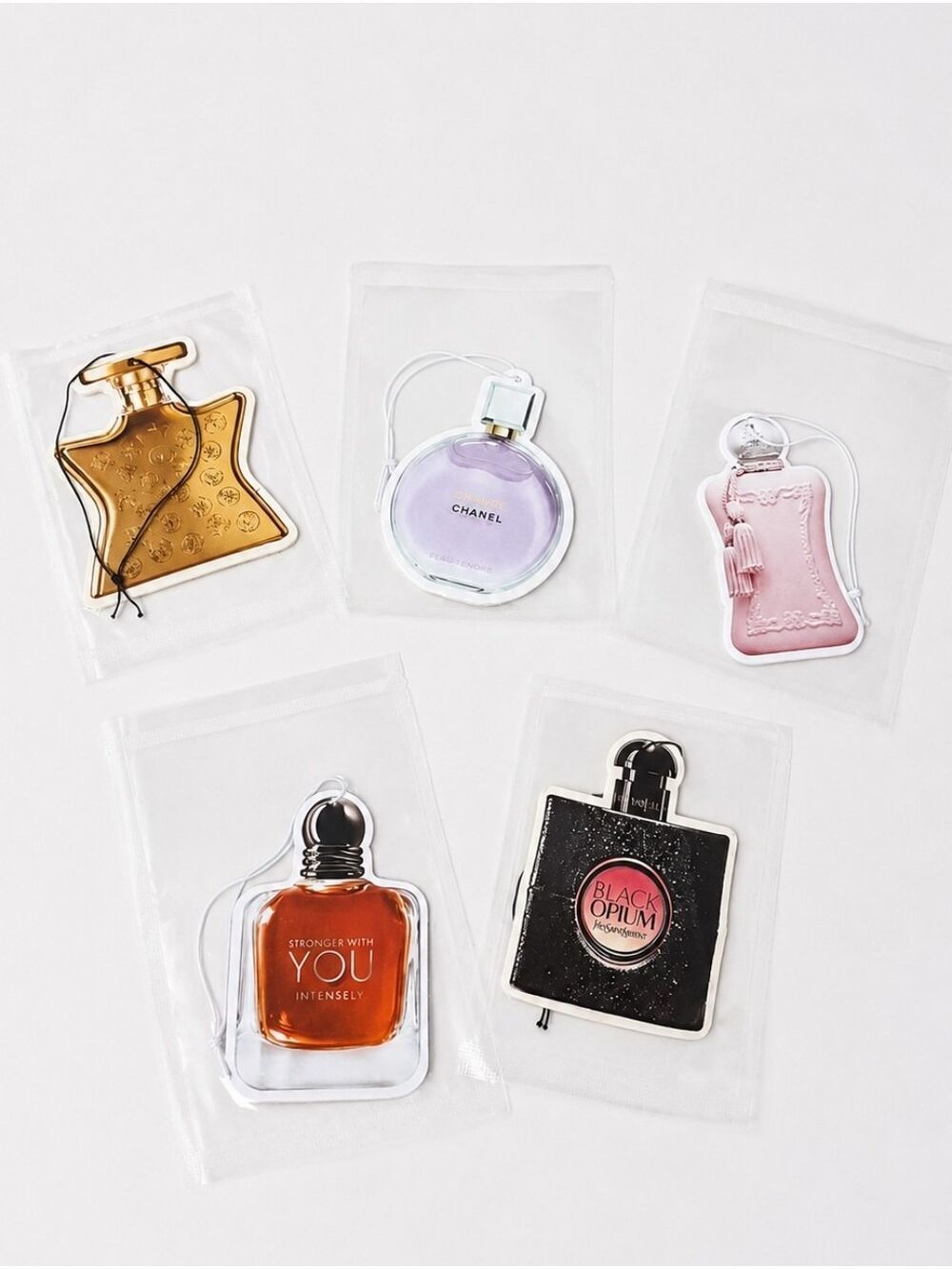 Set of 5 Designer Perfume Bottle Car Air Fresheners Set 3 New Sealed